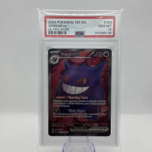 Pokémon Gengar ex 193/162 SV05 Temporal Forces Ultra Rare Holo PSA 10 2024