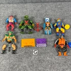 1980's MOTU Vintage Masters of the Universe He-Man Figure Toy Lot w/ Stands
