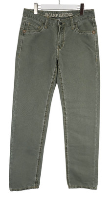 Camp David Jeans Herren M Gerades Bein Grau Reißverschluss Fly Regular Fit