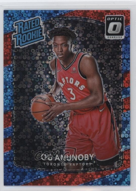 2017-18 Donruss Optic Rated Fast Break Red Prizm 4/85 OG Anunoby Rookie RC 1f8v