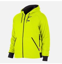 Milwaukee 306HV-20XL M12 HI VIS YELLOW HEATED HOODIE JACKET XL with TOPOFF