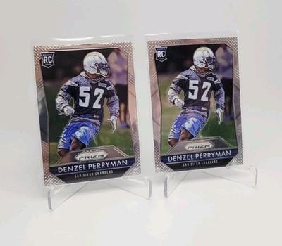 DENZEL PERRYMAN 2015 Panini Prizm #226 Rookie base (2) LOT MIAMI HURRICANES