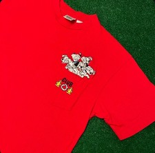 Vintage 90s Disney 101 Dalmatians Cartoon Embroidered Pocket Tee Shirt Mens L