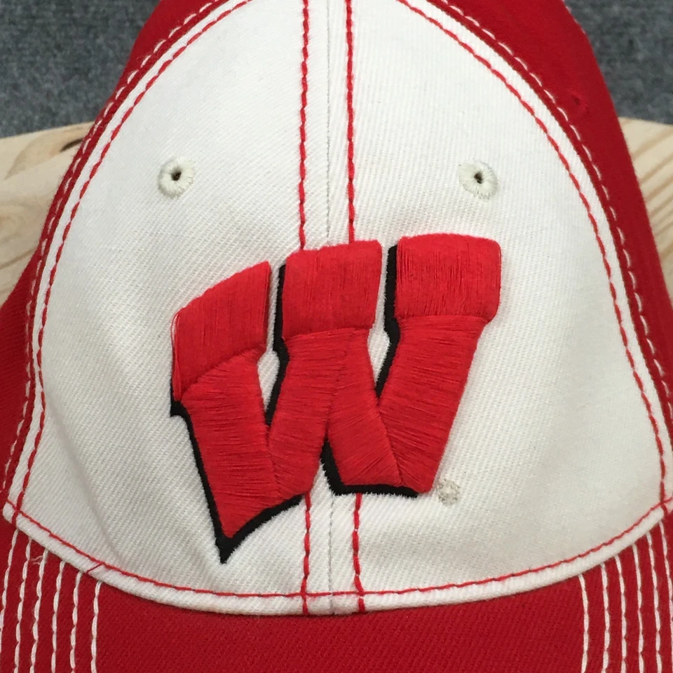 Wisconsin Badgers Top Of The World Baseball Cap Unisex Red OS Embroidered Logo - Image 3 of 4
