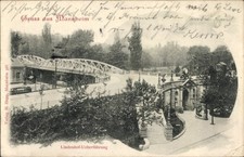 Postcard Lindenhof Mannheim in Baden, bridge, Lindenhof, green areas,... - 11291196