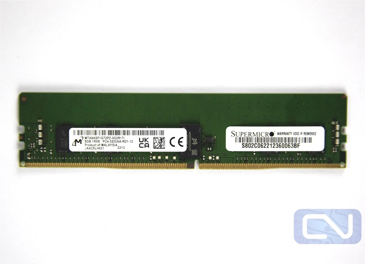 Micron DDR4 SDRAM Network Server 8 GB Capacity per Module Memory