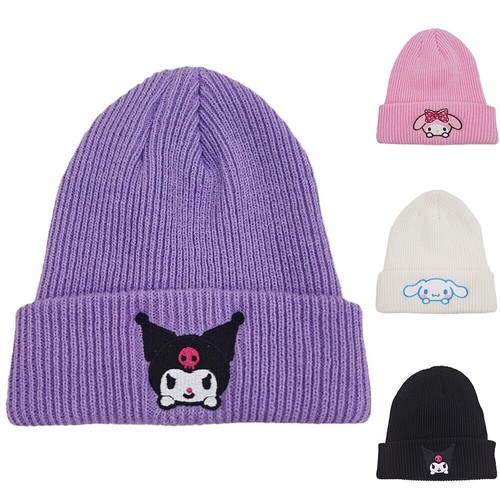 Sanrios Melody Kuromis Cinnamoroll Beanie Hat Women Winter Warm Knitted Ski Cap~ - Picture 3 of 12