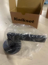 Kwikset 788HFLRDT-514 Halifax Lever with Round Rose Half Dummy Iron Black Finish