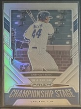 2021 Panini Prizm Anthony Rizzo Championship Stage Silver Prizm Cubs CS8