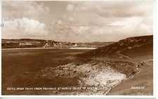 HUGH TOWN FROM PENINNIS - ST MARYS ISLES OF SCILLY 1957 RP POSTCARD BUCKLOW HILL