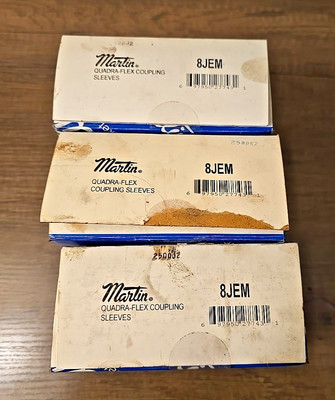 LOT OF 3 - MARTIN - 8JEM - QUADRA-FLEX SLEEVES - COUPLING SLEEVE - OPEN BOX