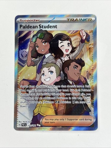 Paldean Student 231/091 Full Art - Pokemon TCG Scarlet Violet SV Paldean Fates