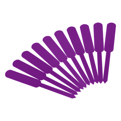 Plant Labels, 100Pcs PP Rectangle Marker Tags for Outdoor Indoor Garden, Purple