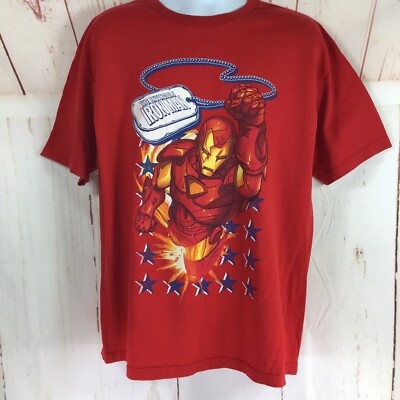 希少 MARVEL Ironman 古着 / XL Vintage Marvel Invincible Iron Man Shirt Mens Adult Size XL Red