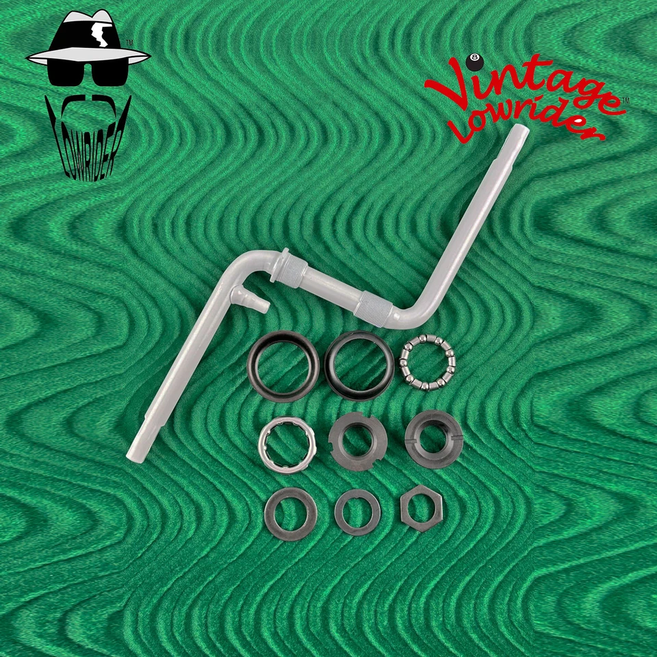 VINTAGE LOWRIDER 6 1/2" LONG WHITE BICYCLE HEAVY-DUTY 1 PIECE STEEL CRANK W/B.B. - Image 2 of 2