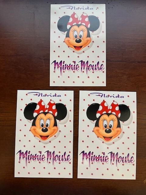 Minnie Mouse Walt Disney Florida Vintage Unposted Postcards - Lot of 3