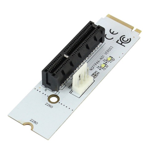 NGFF M2 to PCI-e 4X 1X Slot Riser Card M Key M.2 2260 2280 SSD Port to PCIE - Picture 3 of 8