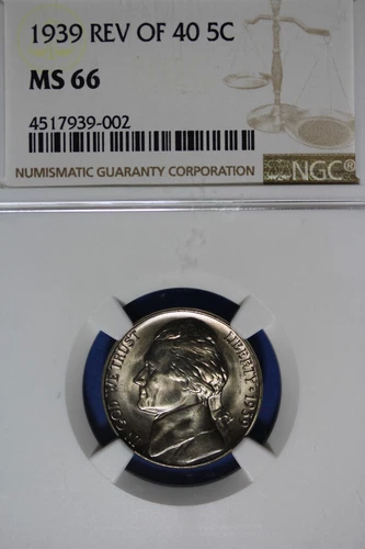 1939 REV OF 40 NGC 5C MS66 JEFFERSON NICKEL #B50221
