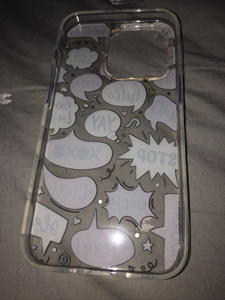 Funda de teléfono de cristal cristales onomatopeya para iPhone 15 Pro Foto 4 de 4