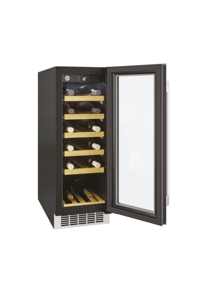 Hoover HWCB30UKSSM 30cm 20 Bottle Wine Cooler, Anti UV Glass Door, LED Display 8059019026992