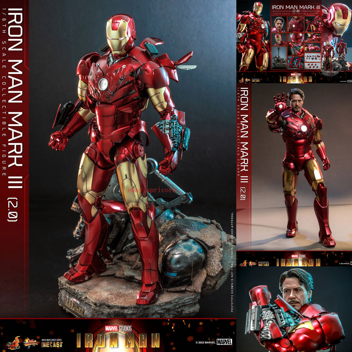 Hot Toys MMS664D48 Iron Man Mark 3 III 1/6 Diecast Action Figure
