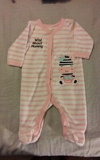Girls Footed Pajamas Set of 3 Size 0-3 and 3 Months
