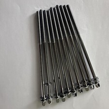 10 Drum Tension Rods 5   125mm Chrome w/Washers Thread Diameter 7/32" Drum Part