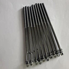 10 Drum Tension Rods 5” (125mm) Chrome w/Washers Thread Diameter 7/32" Drum Part