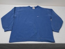 VTG 90s Nike Mini Swoosh Logo Blue Crewneck Size XL Made In USA