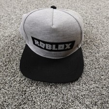 Roblox Hat Boys Gray OSFM Adjustable Snap Back Cap Game Gaming Gamer Youth Child
