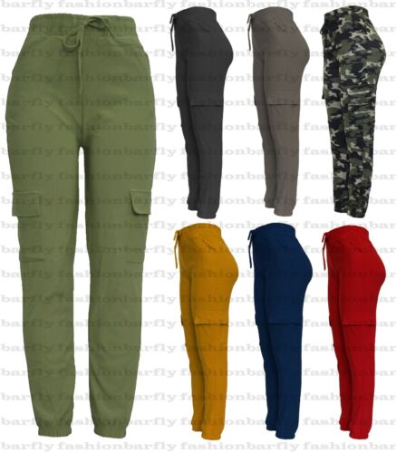 Nouveau pantalon décontracté extensible pour femmes cargo combat coupe mince sport jogger - Photo 1/27