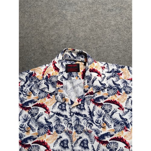Jared Lang Tropical Print Button Up Short Sleeve Shirt - Size M - Picture 2 of 8