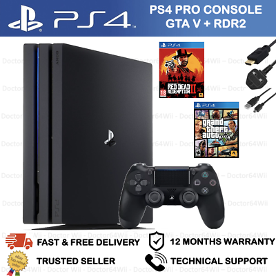 Sony PlayStation 4 Pro (1TB) Console with Red Dead Redemption 2 Bundle