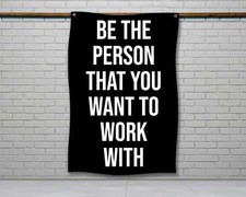 Motivational Gym Flag - Fitness Home Garage Decor Banner