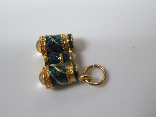 🌷 JOAN RIVERS Charm Pendant * NAVY BLUE ROYAL BINOCULARS - Picture 3 of 3