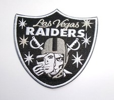 LOT OF (1) NFL LAS VEGAS RAIDERS LOGO NEW SHIELD  PATCH IRON-ON ITEM # 68B