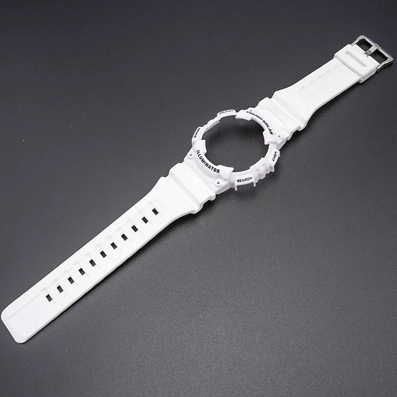 Rubber Watch Band & Bezel Case For Casio AQ-S810W AQS810WC Replacement Strap New - Image 2 of 4