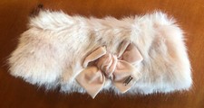 Mayoral Special Occasions Outdoor Headband Pink Faux Fur Bow Hat