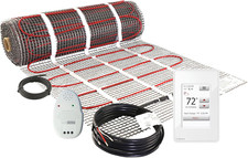 Electric Radiant Floor Heating Kit with Wifi Thermostat  Alarm, 30 Sqft