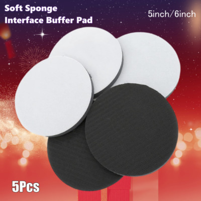 5'' Soft Density Interface Pad Hook and Loop 6'' Sponge Cushion Buffer Backing Pad