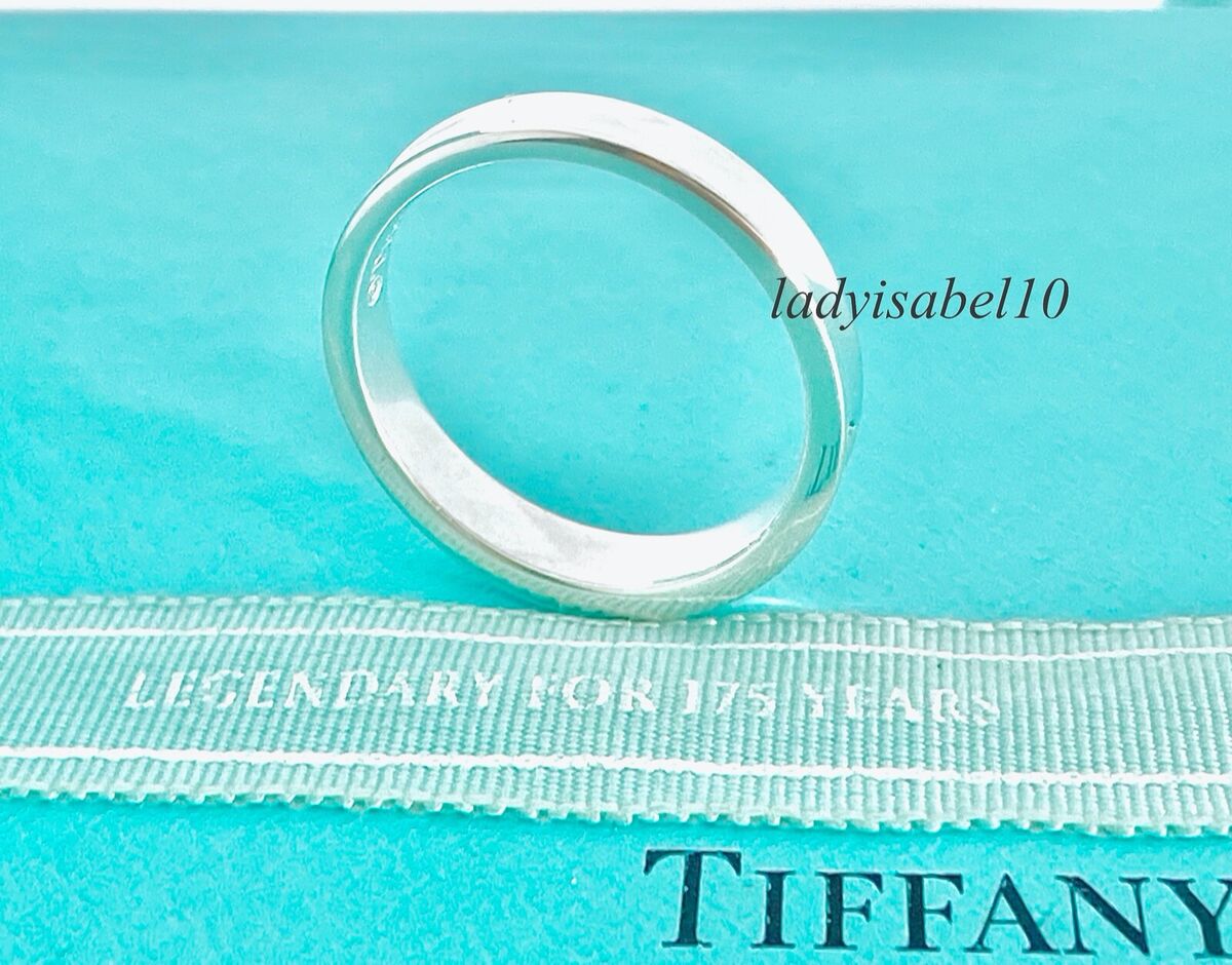 Tiffany & Co. Sz 9.75 Sterling Silver 1837 Concave Narrow Tiffany & Co. Sz 9.75 Sterling Silver 1837 Concave Narrow
