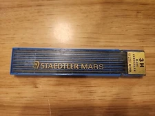 Staedtler Mars Lumograph Drawing Leads No. 1904 3H 12 leads Vintage