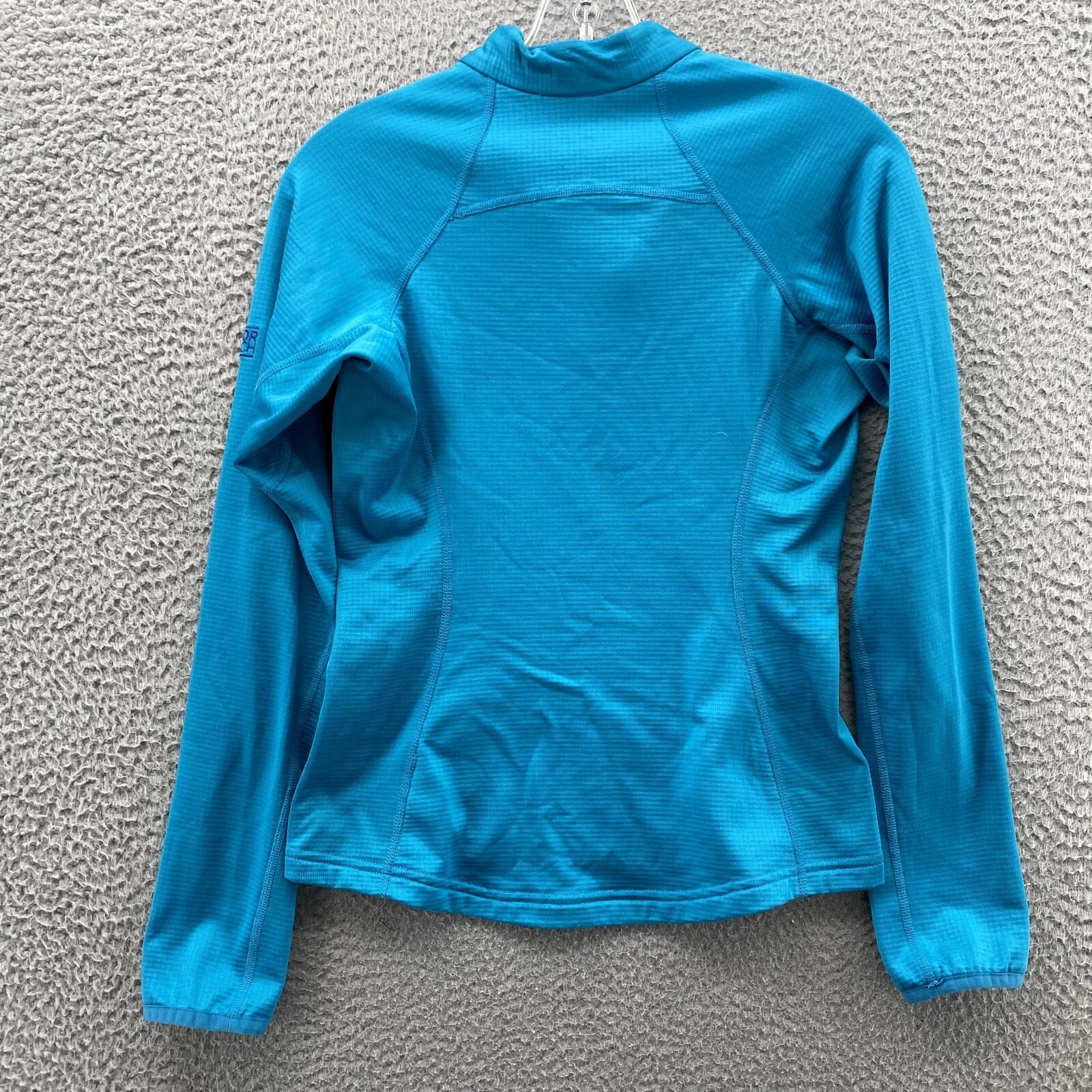 outdoor-research 1/4 zip thumb hole waffle gorpcore run sweatshirt