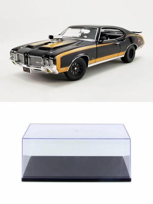 DIECAST CAR W/DISPLAY CASE 1972 OLDSMOBILE 442 HURST AND ACME A1805621 1/18