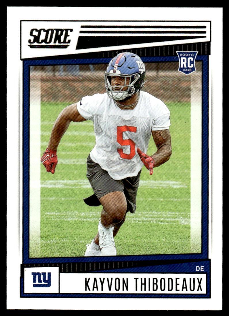 2022 Score 308 Kayvon Thibodeaux New York Giants RC Football Card