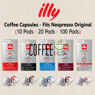 illy Coffee Pods Capsules 10 / 20 / 100 Compatible with Nespresso Original Line