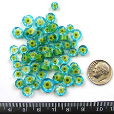 Cape Jasmine Murrine 6104 Millefiori COE 90 Glacial Art Glass Fusing Supplies