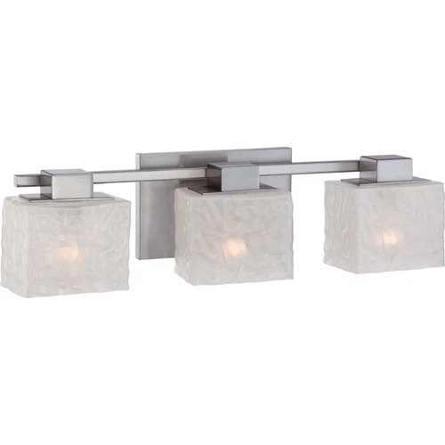 Quoizel MLD8603BN Melody 3 Light Bath Vanity Fixture, Silver - Picture 1 of 5