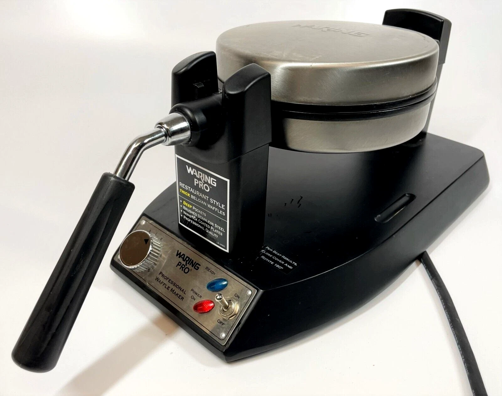 Waring Pro Professional WMK200SA Stainless Thick Restaurant Flip Waffle Maker