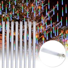 192/288 LED Meteor Shower Lights Fairy String Light Falling Rain Xmas Tree Party